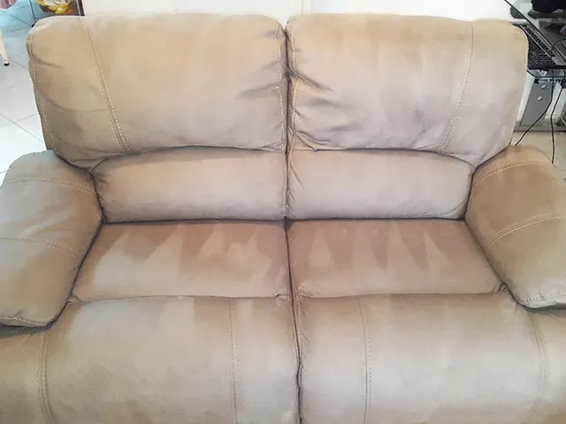 Sofa with stain-repellent treatment - after cleaning