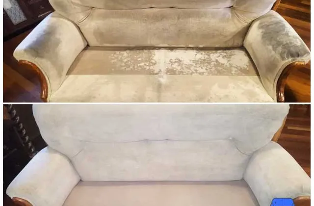 Professional sofa cleaning in an apartment in Holon