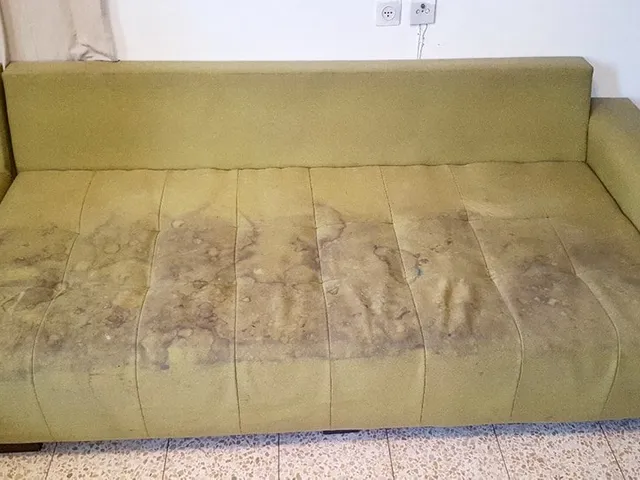 Washable-fabric sofa - before cleaning