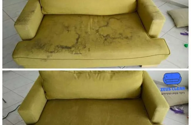 Professional sofa cleaning in an apartment in Jerusalem